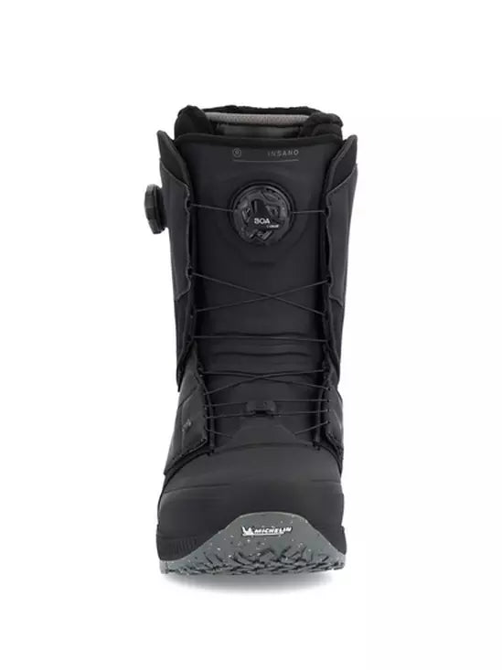 Ride Insano 2023 Mens Snowboard Boots - black boots, grey sole, front profile