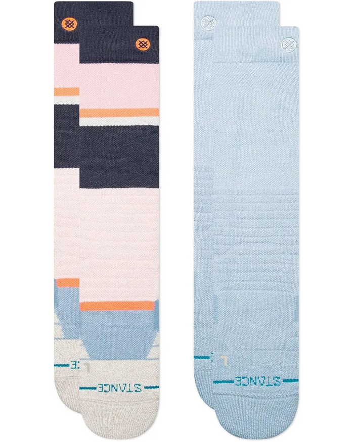 Stance Snowboard Socks - Powdered Mid Poly Snow 2 Pack