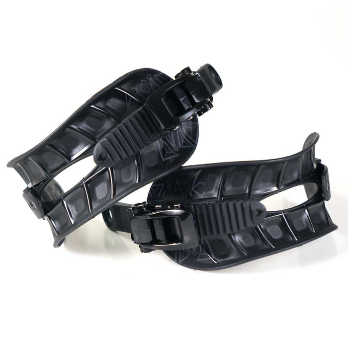 Spark R&D Womens Arc Pillow Line Ankle Straps - Black - Front view of binding straps