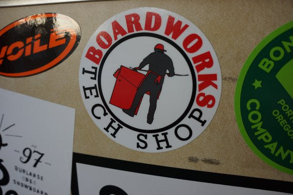 BTS (Board Works Tech Shop) Shop Sticker - 4"