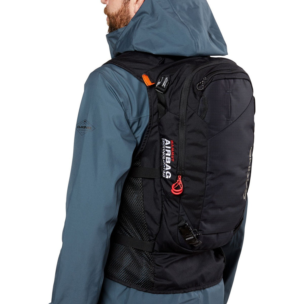 Dakine Poacher R.A.S. Pack - Black - Front view while wearing it
