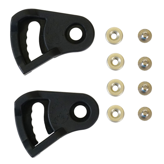 Spark R&D Tip and Tail Clips - Black - all parts shown