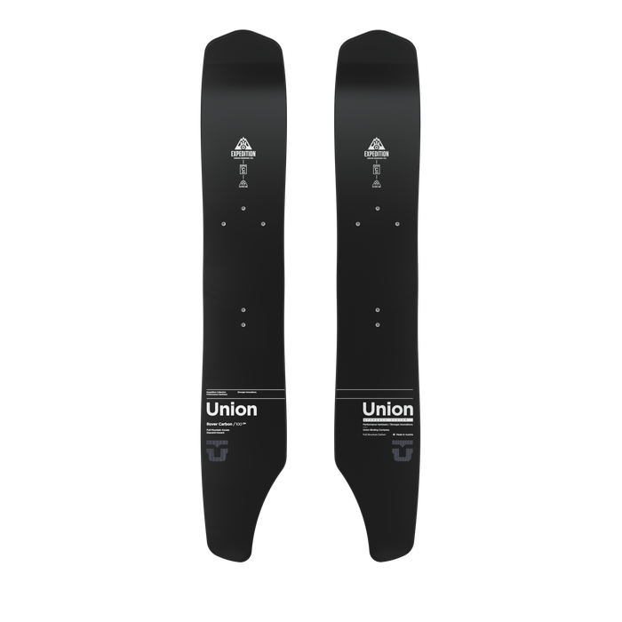 Union Rover Carbon Approach Skis - 100cm - all black topsheet with white text 