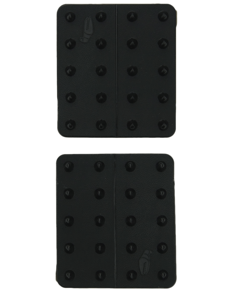 Black spiked snowboard stomp pad from Grab Grab. Set of 2. Top View.