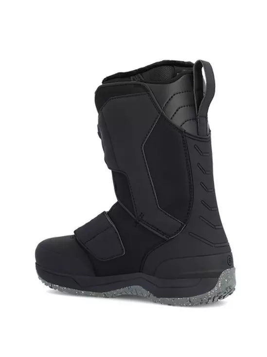 Ride Insano 2023 Mens Snowboard Boots - black boots, grey sole, rear angled profile